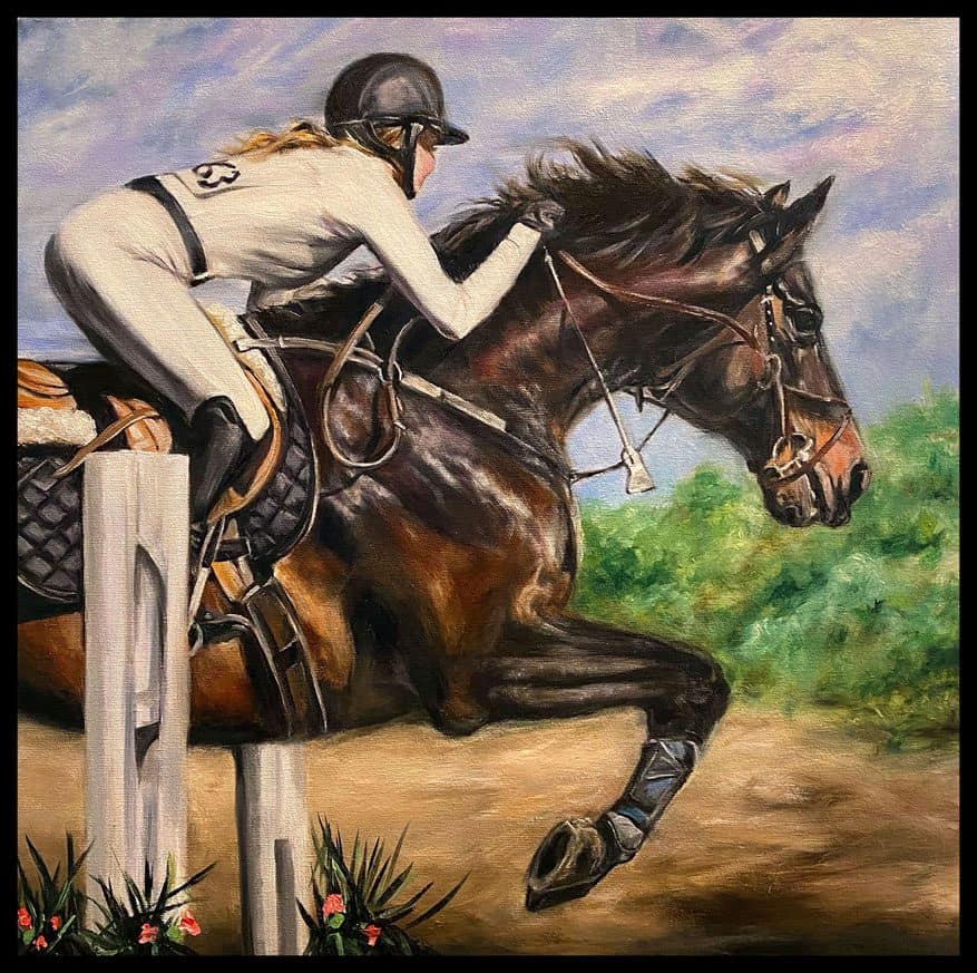 Equestrian with Black Border
